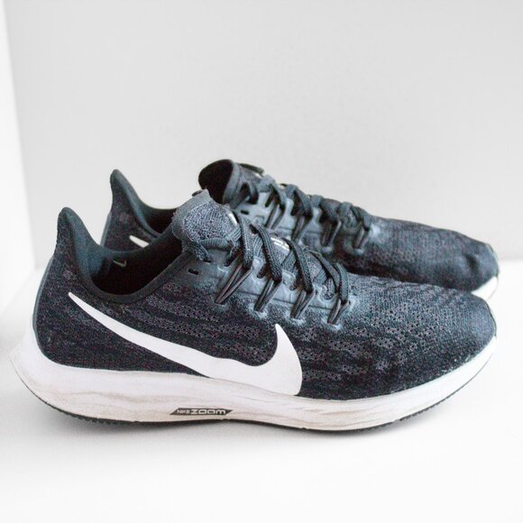 Nike Air Zoom Pegasus 36 Sneakers Black & White Athletic Shoes Women's 7 - Picture 6 of 11